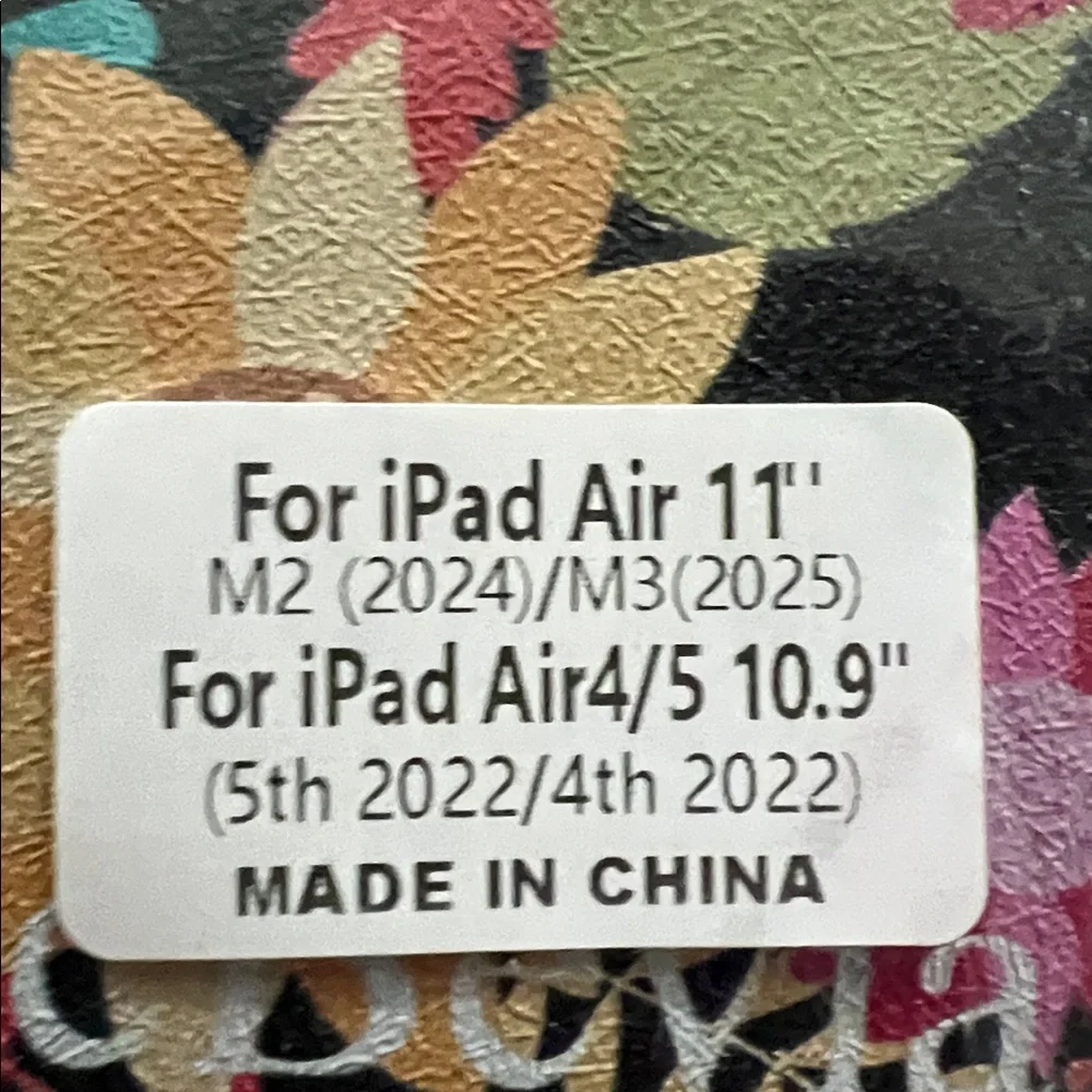 New iPad Air 11-inch M4 2026 / M3 2025 / M2 2024 Hard PC Floral cover